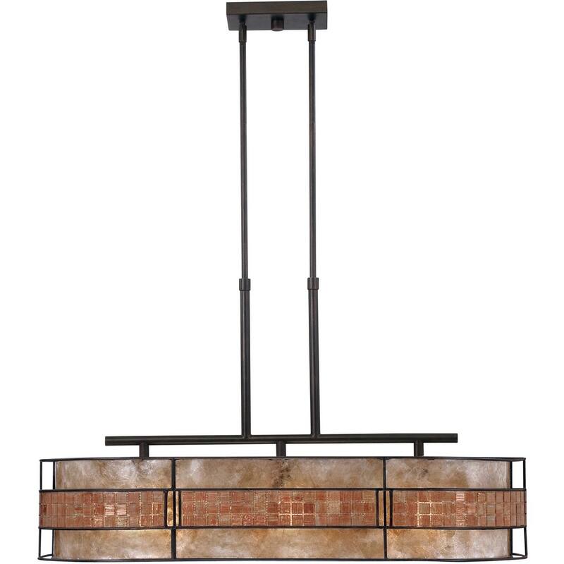 Laguna 3-Light Island Chandelier in Renaissance Copper