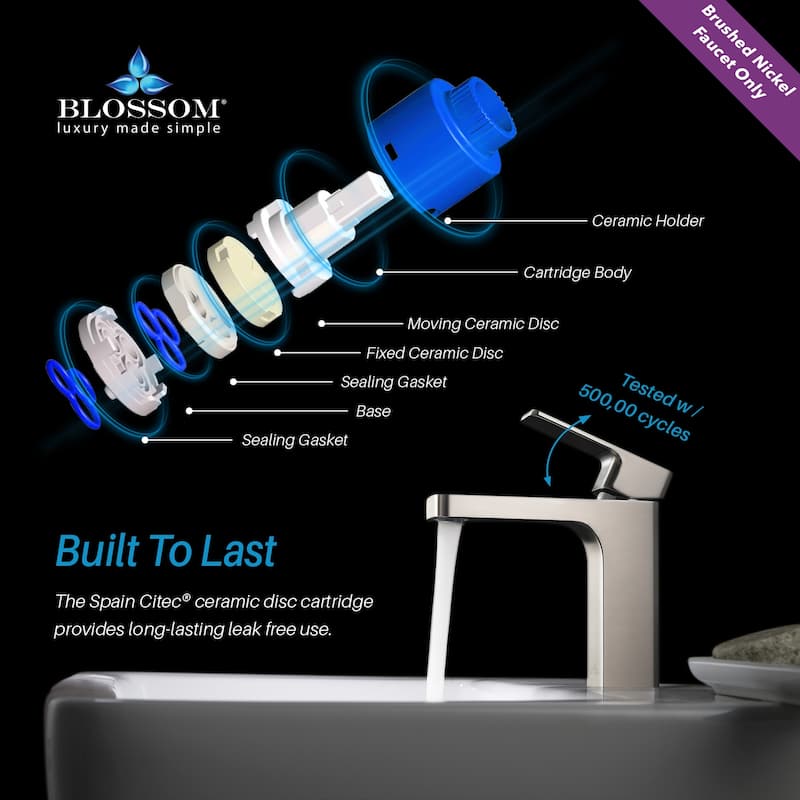 Solid Brass Lead-free Single-handle High Arc Bathroom Faucet