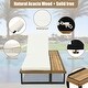 preview thumbnail 12 of 18, Outdoor Chaise Lounge Chair with 5-Position Adjustable Backrest and Wood Side Table