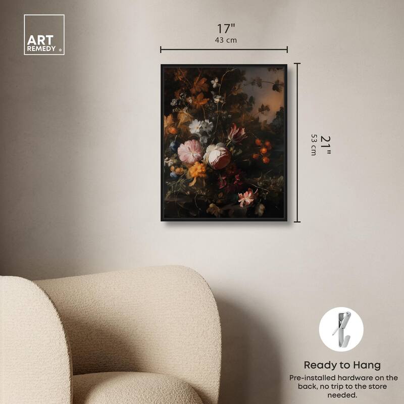 Shadowed Petal Secrets I Canvas by Art Remedy