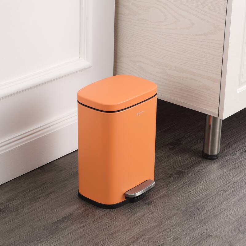 happimess 13-Gallon Trash Can with Soft-Close Lid and FREE Mini Trash Can