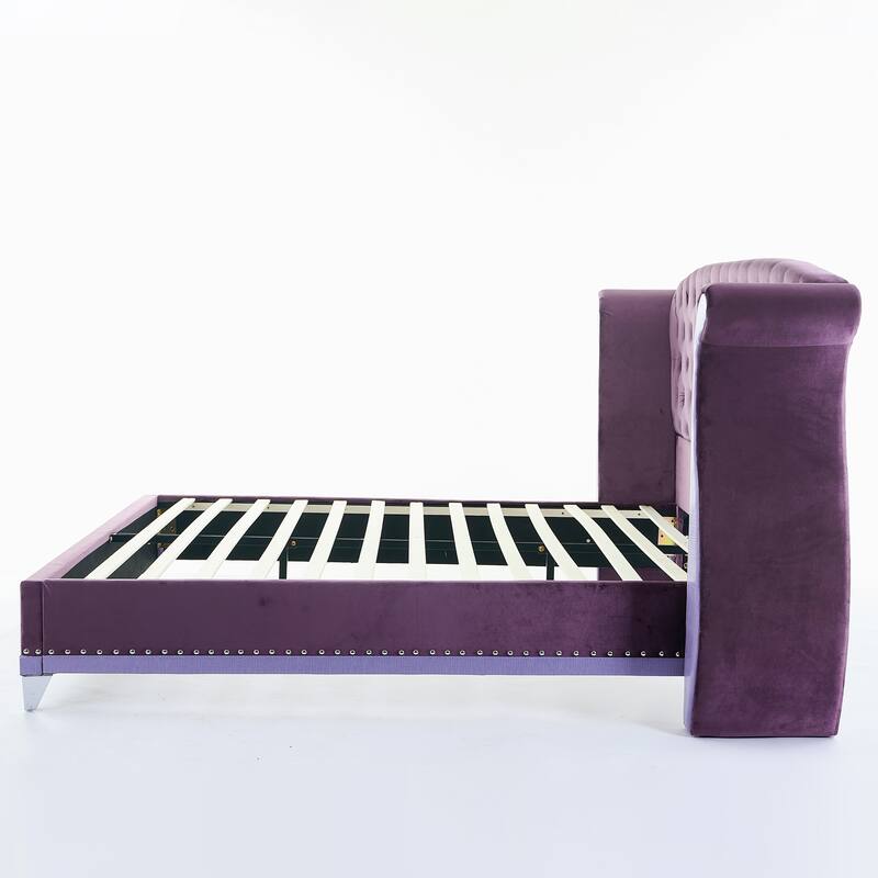 Christopher Knight Home-Eldora Upholstered Bed with Wingback