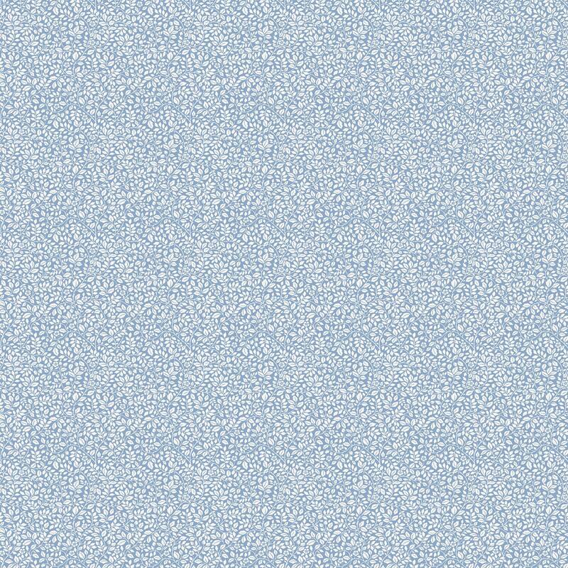 Galerie Wallcoverings Miniatures 3 Collection Full Mini Floral Trail Matte Finish Vinyl on Non-woven Wallpaper Roll - 33-feet long x 21-inches wide - Blue