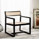 preview thumbnail 1 of 8, SAFAVIEH Lula Cane Accent Chair - 27.8" x 25.5" x 29.3" 27.8" x 25.5" x 29.3" - Black