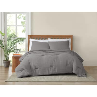 Truly Soft Crinkle Garment Wash Comforter Set