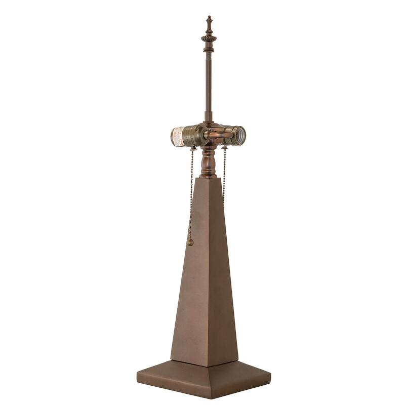 24" High Obelisk Mission 2 Light "S" Cluster Table Base - 9 Wide