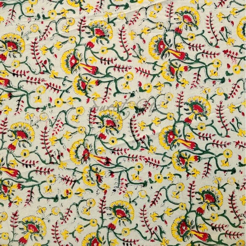 Block Print Tablecloth Round, Floral Vine, Olive - Paisley Elephant Olive Green Yellow Red