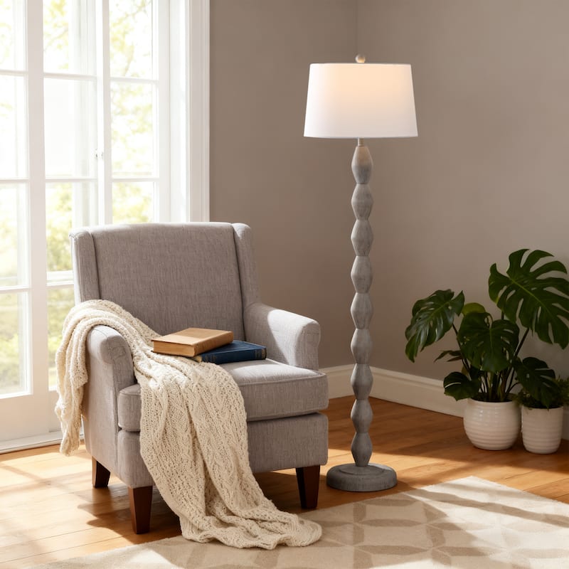 SAFAVIEH Lighting Georgia, 61-inch, Resin Floor Lamp - 16"W x 16"D x 61"H