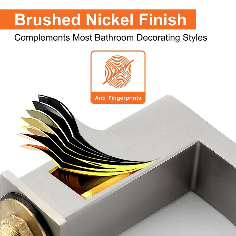 Widespread Bathroom Sink Faucet With Drain Assembly 3 Holes 8 Inch Waterfall Bathroom Faucet Two Handle Modern Basin Vanity Tap