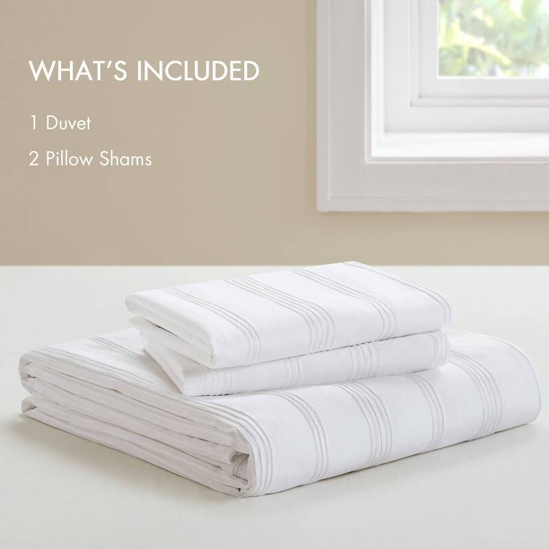 Chelsea Square Logan Woven Striped Duvet Set