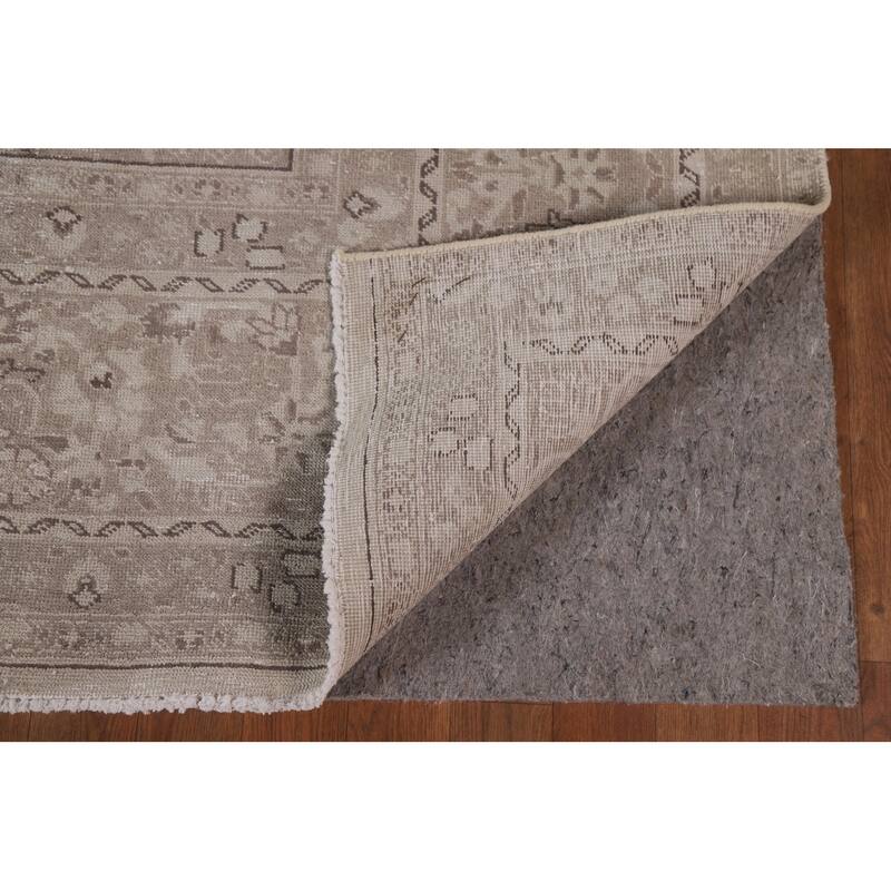 Hand Knotted Oriental 100% Wool Carpet Traditional Floral Beige & Ivories Kashan Area Rug - 12' 1'' X 9' 5''