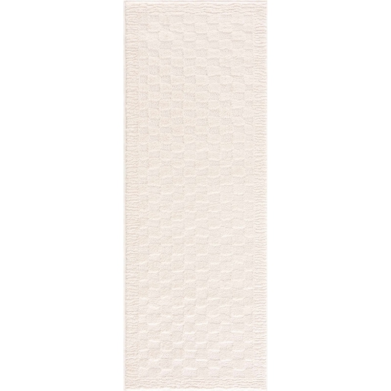 Hauteloom Leryn Hallway, Kitchen Runner Rug - High Pile - Off White - 2'8" x 7'3"