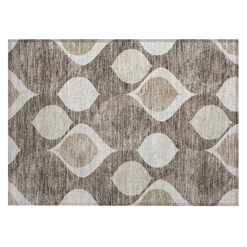 Machine Washable Indoor/ Outdoor Chantille Geo Contemporary Rug
