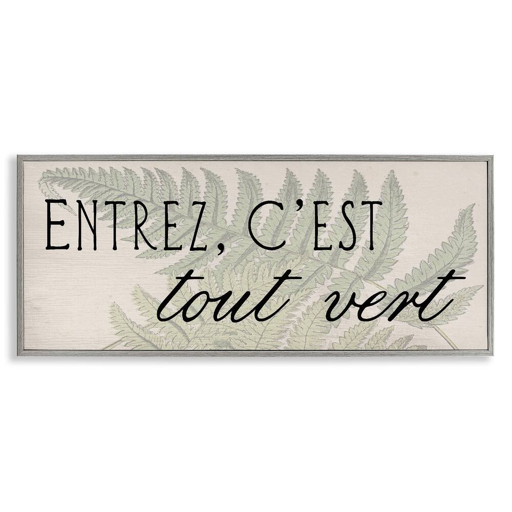 Stupell French It's All Green Framed Giclee Art Design By Lil' Rue