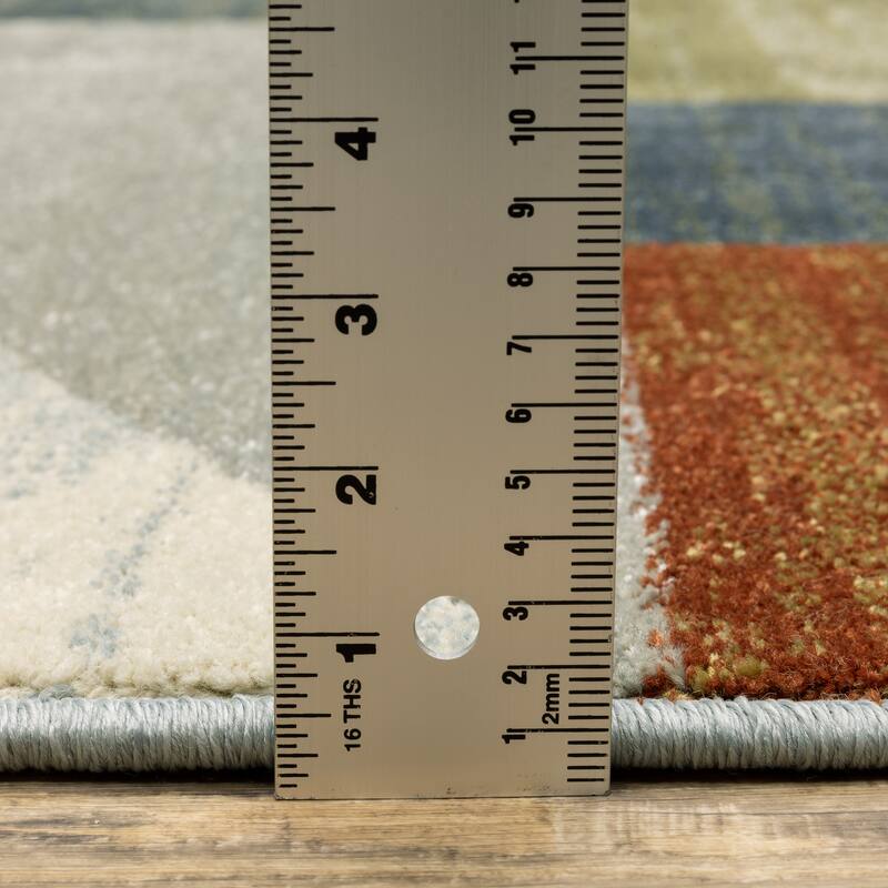 Style Haven Bassel Contemporary Geometric Grey/ Multi Indoor Area Rug