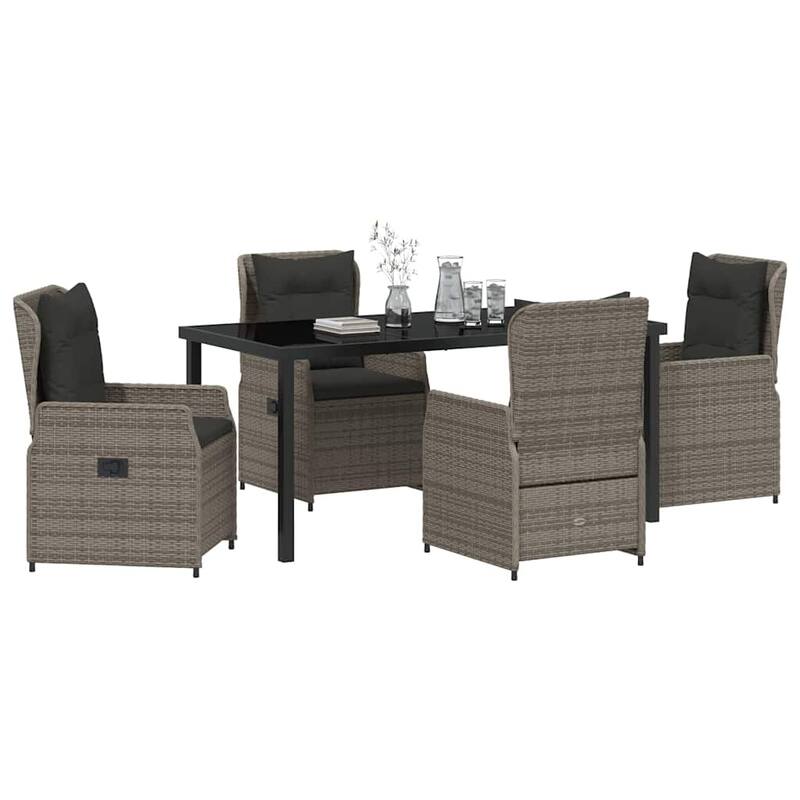 vidaXL Garden Dining Set Poly Rattan