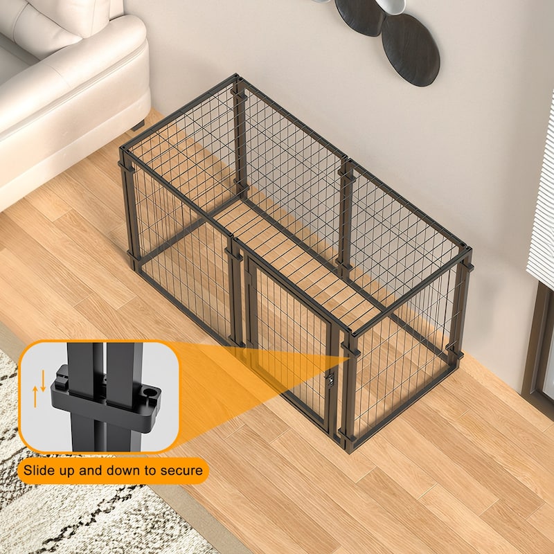 47.2" Dog Crate for Small Medium Large Dogs, Puppy Dog Playpen for Yard Indoor Outdoor Use, Pet Dog Cage Kennel