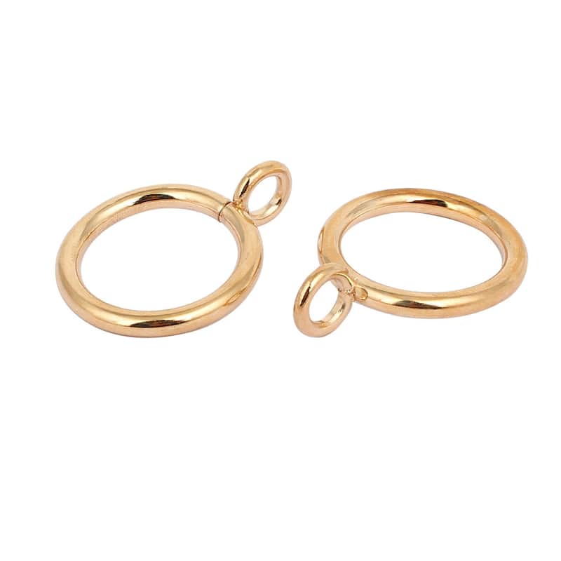 Metal Drapes Curtain Eyelet Rings Gold Tone 1" Inner Diameter 16pcs - Gold Tone