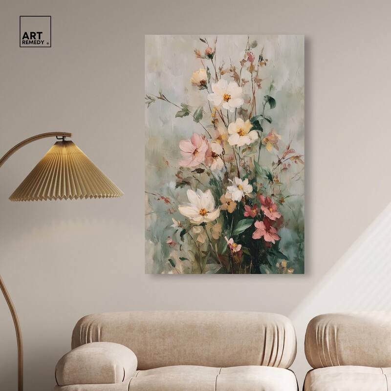 Vintage White Whispers Canvas by Art Remedy, Gallery Wrapped