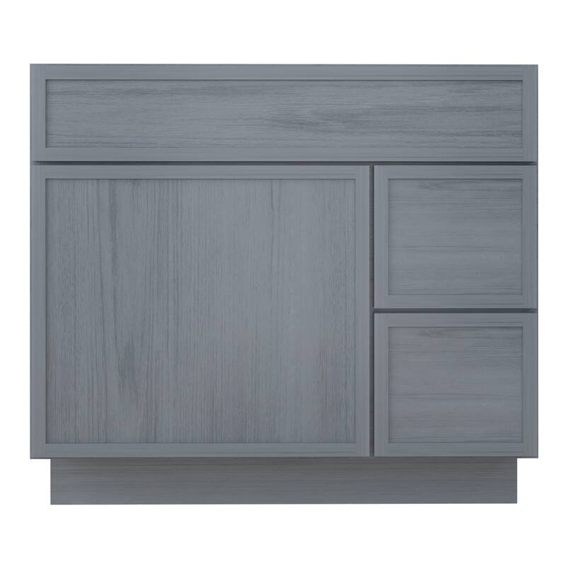 Vanity Art 36" Freestanding Single Base 2 Drawers Storage Cabinet with Soft Close Door