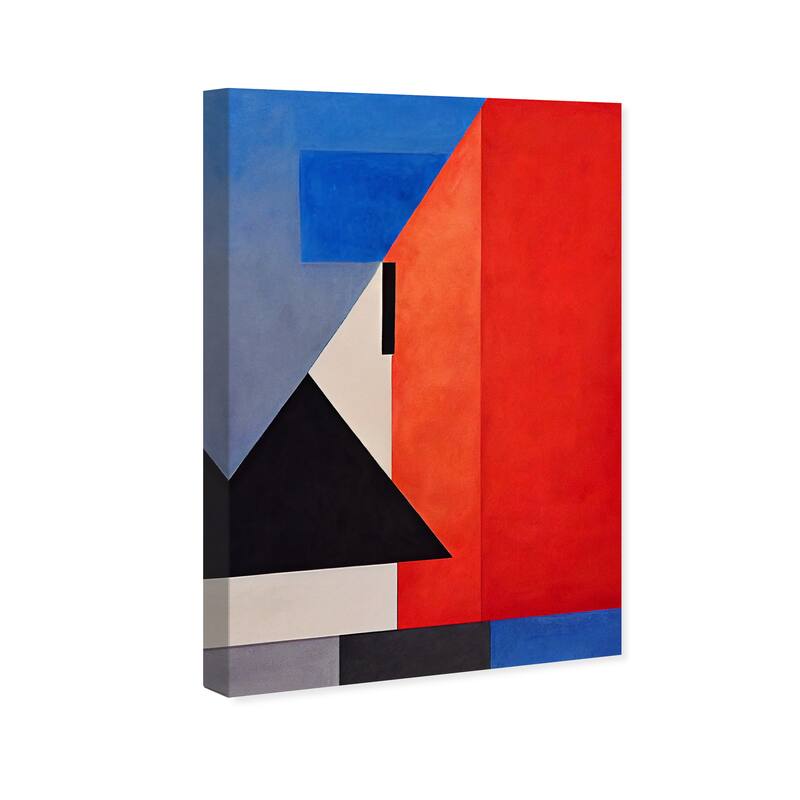 Wynwood Studio Abstract Abstract Plans Red and Modern & Contemporary Wall Art Canvas Print