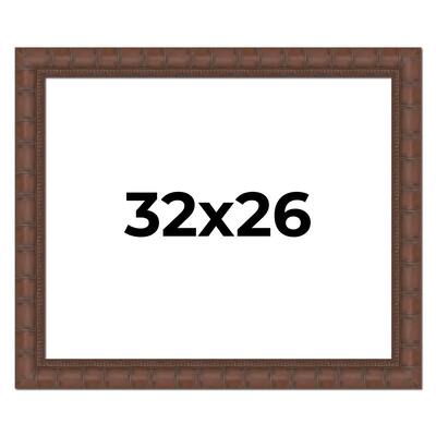 32x26 Frame Pewter Solid Wood Picture Frame Width 1.625 Inches | Interior Frame Depth 0.6875 Inches