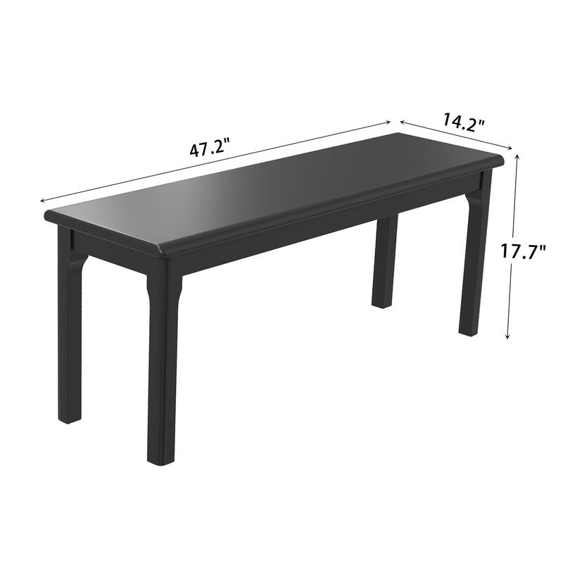Solid Wood Dining Bench Entryway Bench Farmhouse Kitchen Table Bench
