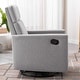 preview thumbnail 24 of 49, Roomfitters Modern Upholstered Rocker Nursery Chair, Plush Seating Glider Swivel Recliner Chair, Beige