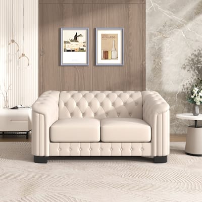 64.3" Velvet Upholstered Loveseat Sofa,Modern Loveseat Sofa with Thick Removable Seat Cushion,2-Person Loveseat Sofa Couch