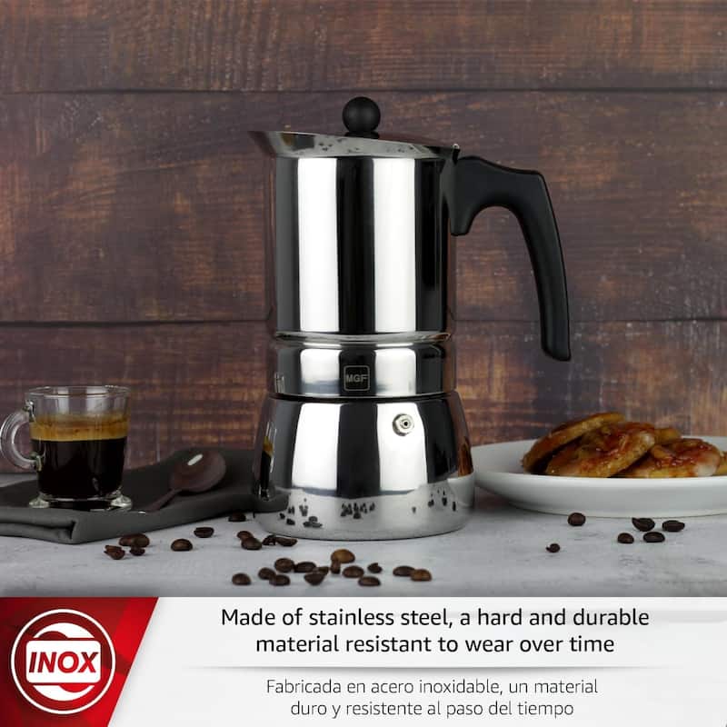 Magefesa Genova Stainless Steel Stovetop Espresso Maker