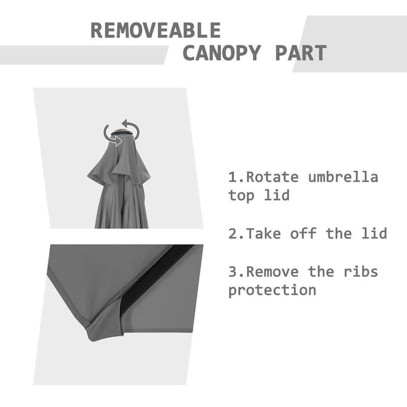 Autlaycil 7.5FT Patio Umbrella with Tilt and Crank