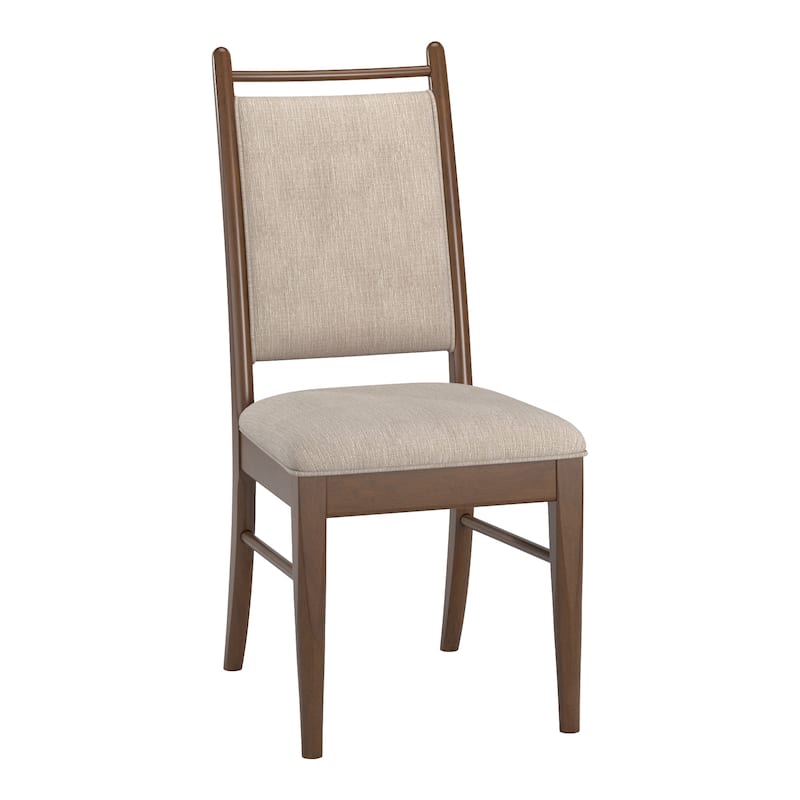 Harstad Wood Finish Beige Fabric Dining Chair (Set of 2) by iNSPIRE Q Modern