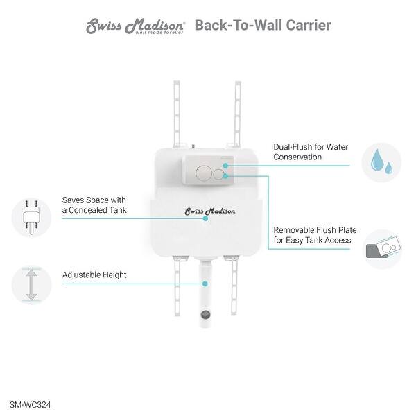 Shop Swiss Madison 2 X 4 Concealed In Wall Toilet Tank Carrier