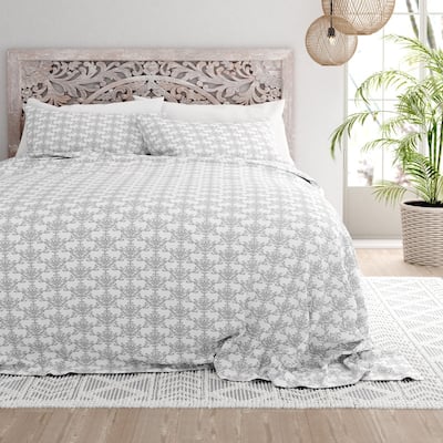 Becky Cameron Soft Bouquet Pattern 4 Piece Deep Pocket Bed Sheets Set