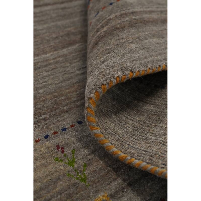Hand Knotted Oriental 100% Wool Carpet Tribal Animal Pictorial Multi-Colored Gabbeh Area Rug - 7' 8'' X 4' 11''