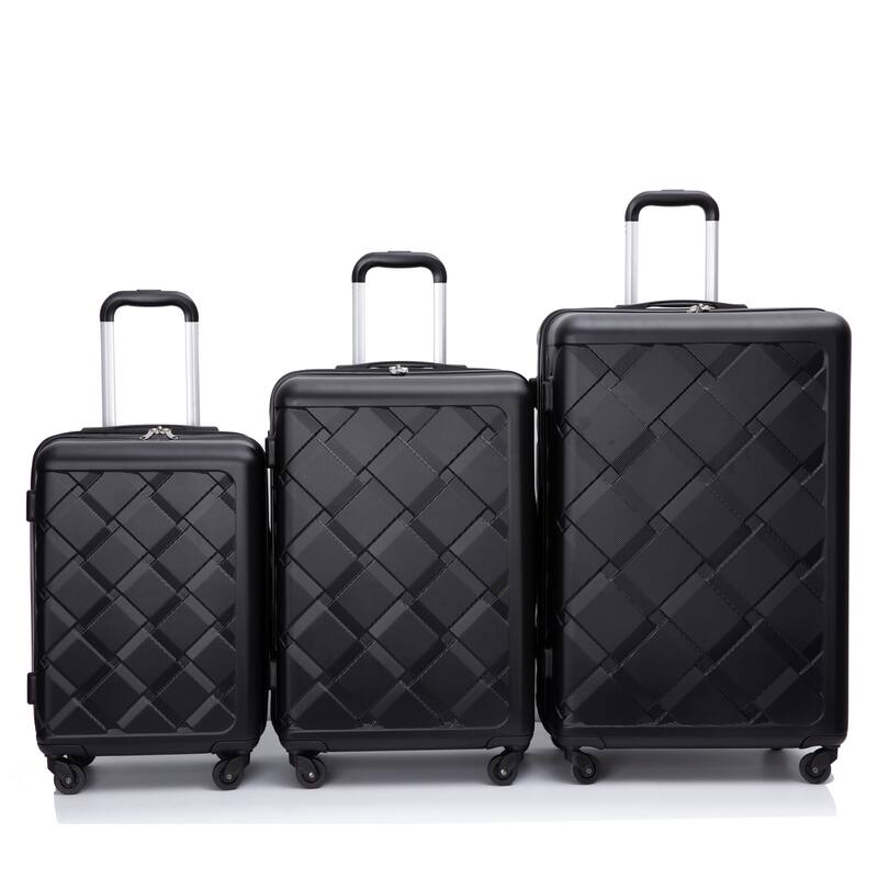 Hardshell Suitcase with Spinner Wheels ABS Luggage Sets Lightweight Durable Suitcase