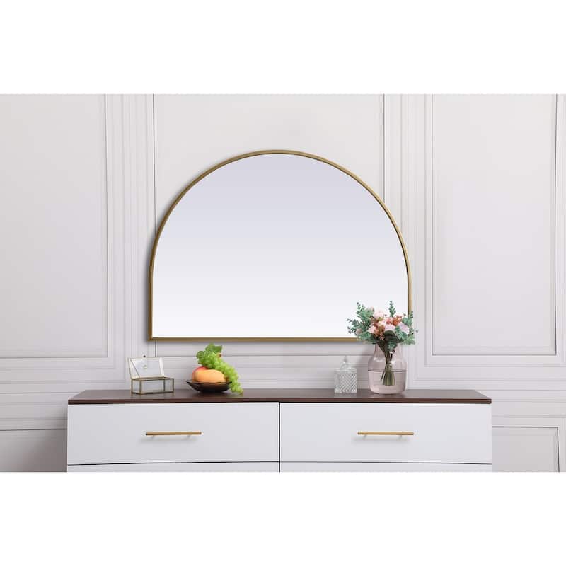 Indigo Home Metal Frame Arch Mirror 33x24 Inch