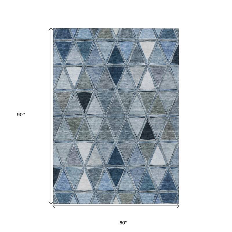 HomeRoots Geometric Transitional Rectangle Outdoor Rug