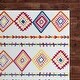 preview thumbnail 8 of 9, Sevita Diamonds Cream / Orange Area Rug ( 4'8" Round ) - 4'8" Round