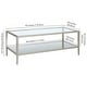 preview thumbnail 13 of 33, Hera 45'' Wide Rectangular Coffee Table with Mirror Shelf