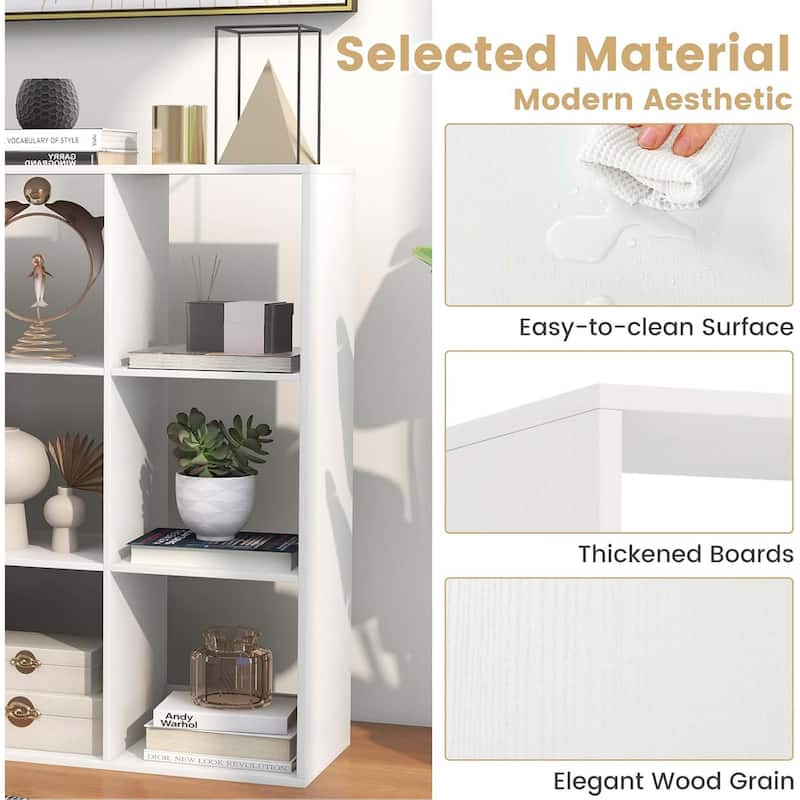 4/6/8/9-Cube Bookcase Freestanding Bookshelf Cube Storage Organizer