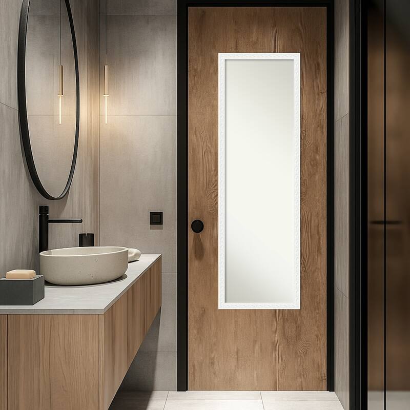 Bethany Non-Beveled Wood Framed Full-Length On the Door Mirror