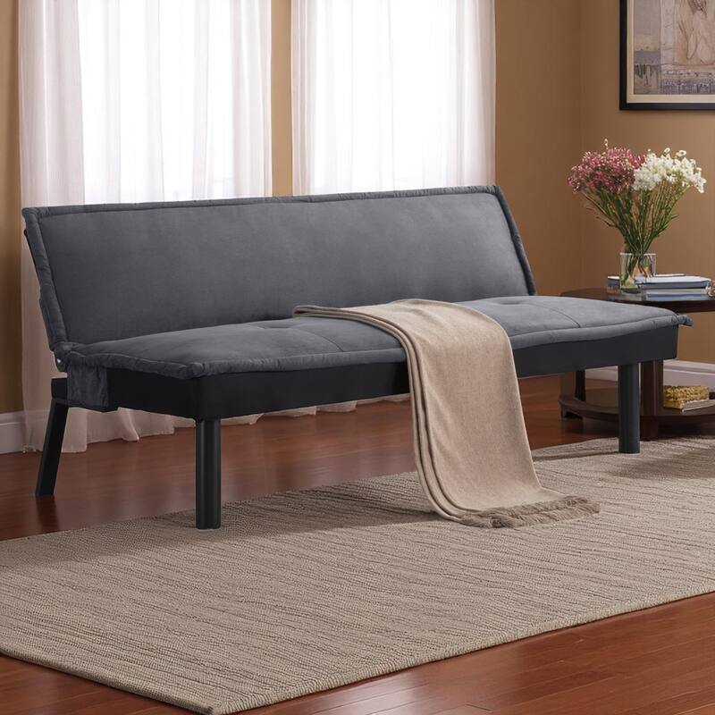 KISRAIS 64.6" Wide Adjustable Upholstered Futon Sleeper Sofa Bed