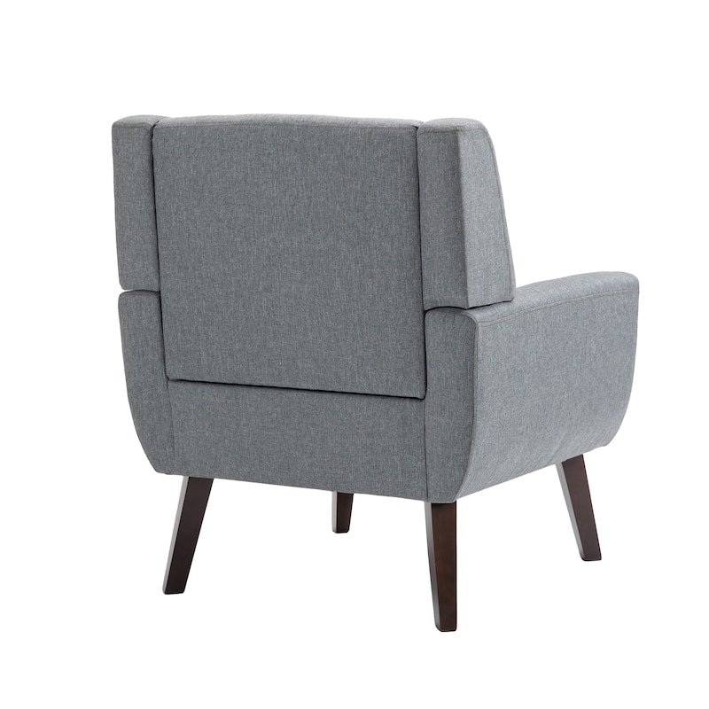 Modern Cotton Linen Upholstered Armchair Tufted Accent Chair