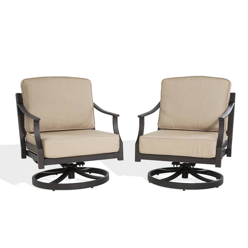 Arriona Swivel Patio Converstion Chair with Sunbrella Cushions