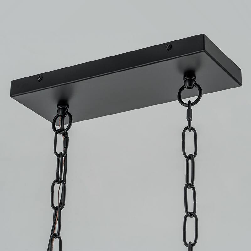 5-Light Modern Linear Crystal Chandelier kitchen island Pendant Lighting for Dining Room