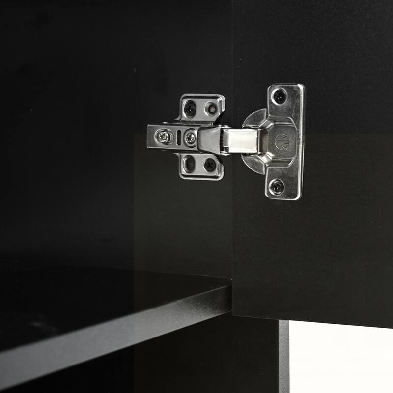 Four-Door Shoe Cabinet with Coat Rack