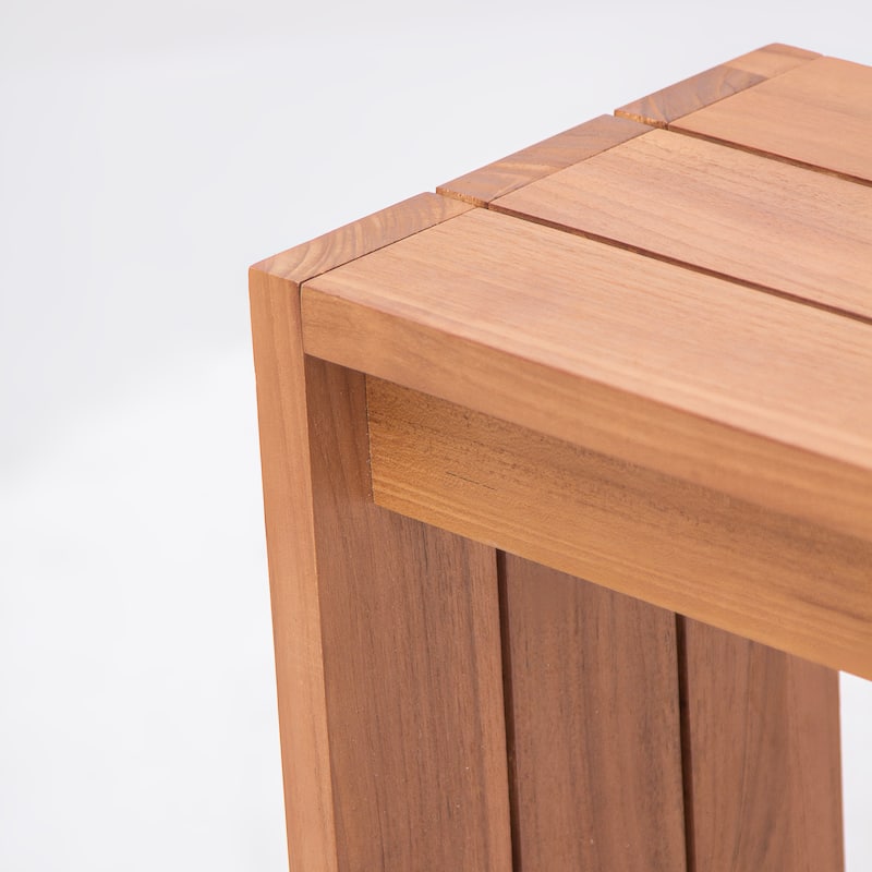 Cambridge Casual Napa Indonesian Teak Outdoor C-Shaped Side Table - 1 Piece