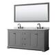 Option Dark Gray / White Carrara Marble Top / Matte Black
