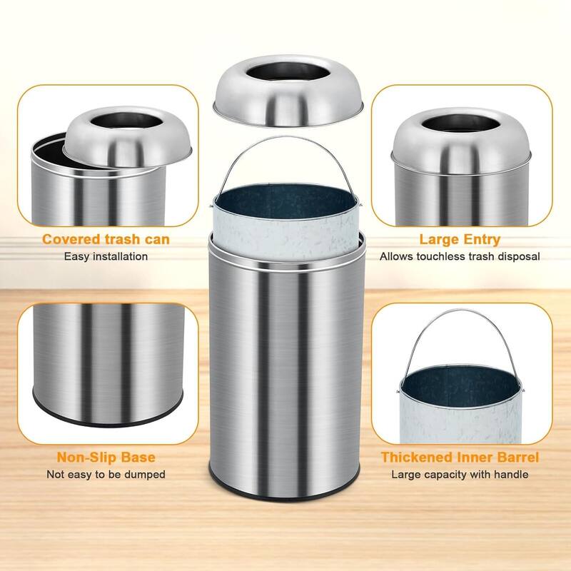Kitchen Trash Can, Garbage Can for Home, Outdoor and Office Use